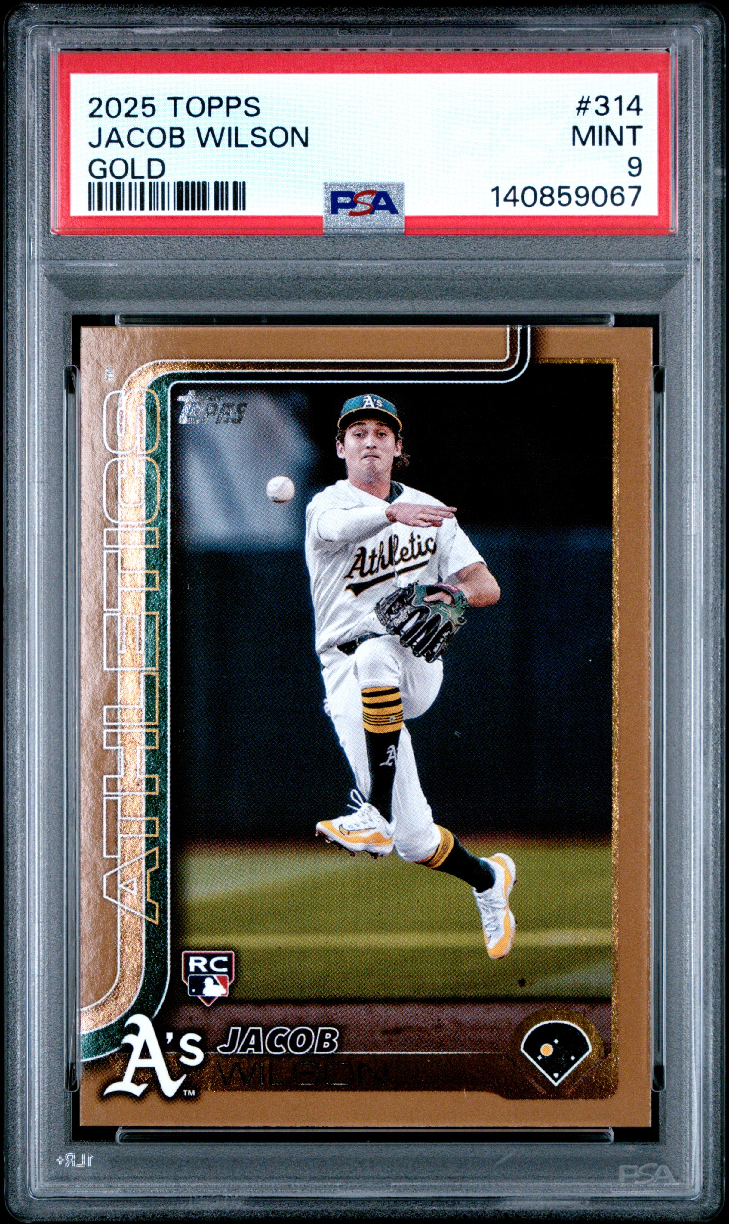 2025 Topps #314 Jacob Wilson Gold PSA 9 #/2025