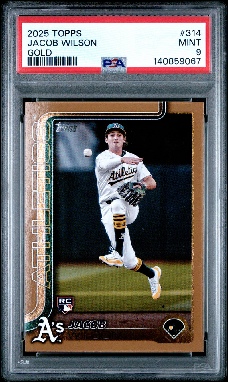 2025 Topps #314 Jacob Wilson Gold PSA 9 #/2025-1