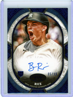 2025 Topps Tier One #TOS-BR Ben Rice Tier One Shots Autographs Blue Foil #/99-1