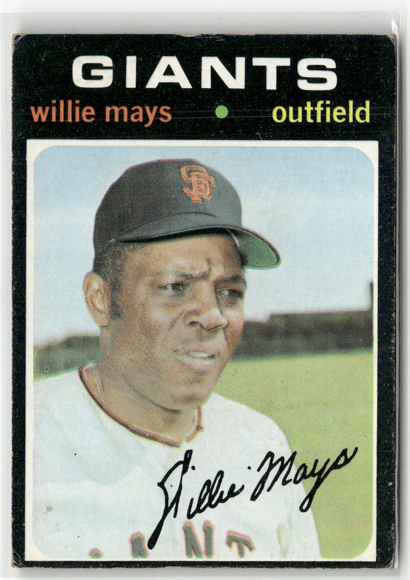 1971 Topps #600 Willie Mays (VG, Check Scans)-1