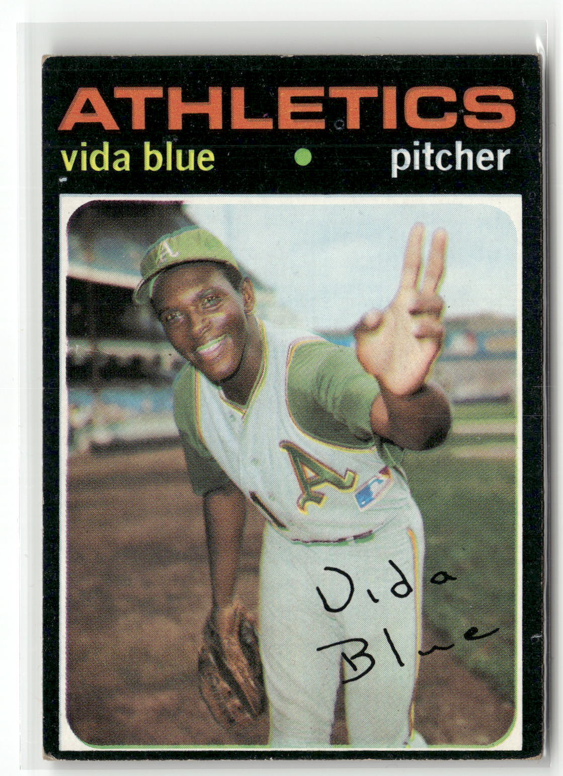 1971 Topps #544 Vida Blue (EX, Check Scans)