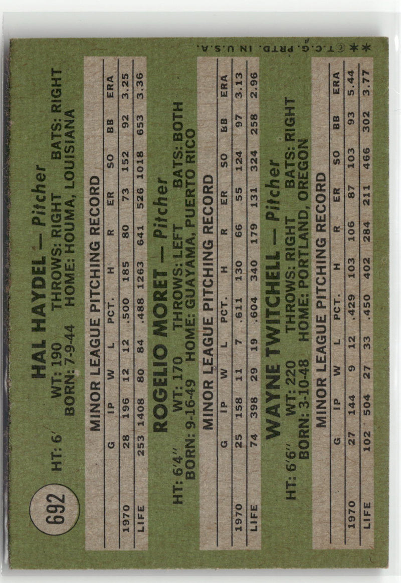 1971 Topps #692 A.L. Pitchers 1971 (EX, Check Scans)-2