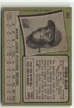 1971 Topps #544 Vida Blue (VG, Check Scans)-2