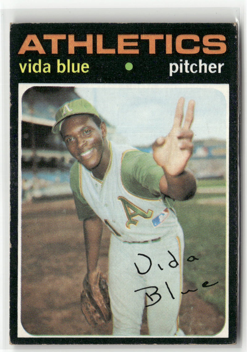 1971 Topps #544 Vida Blue (EX, Check Scans)-1
