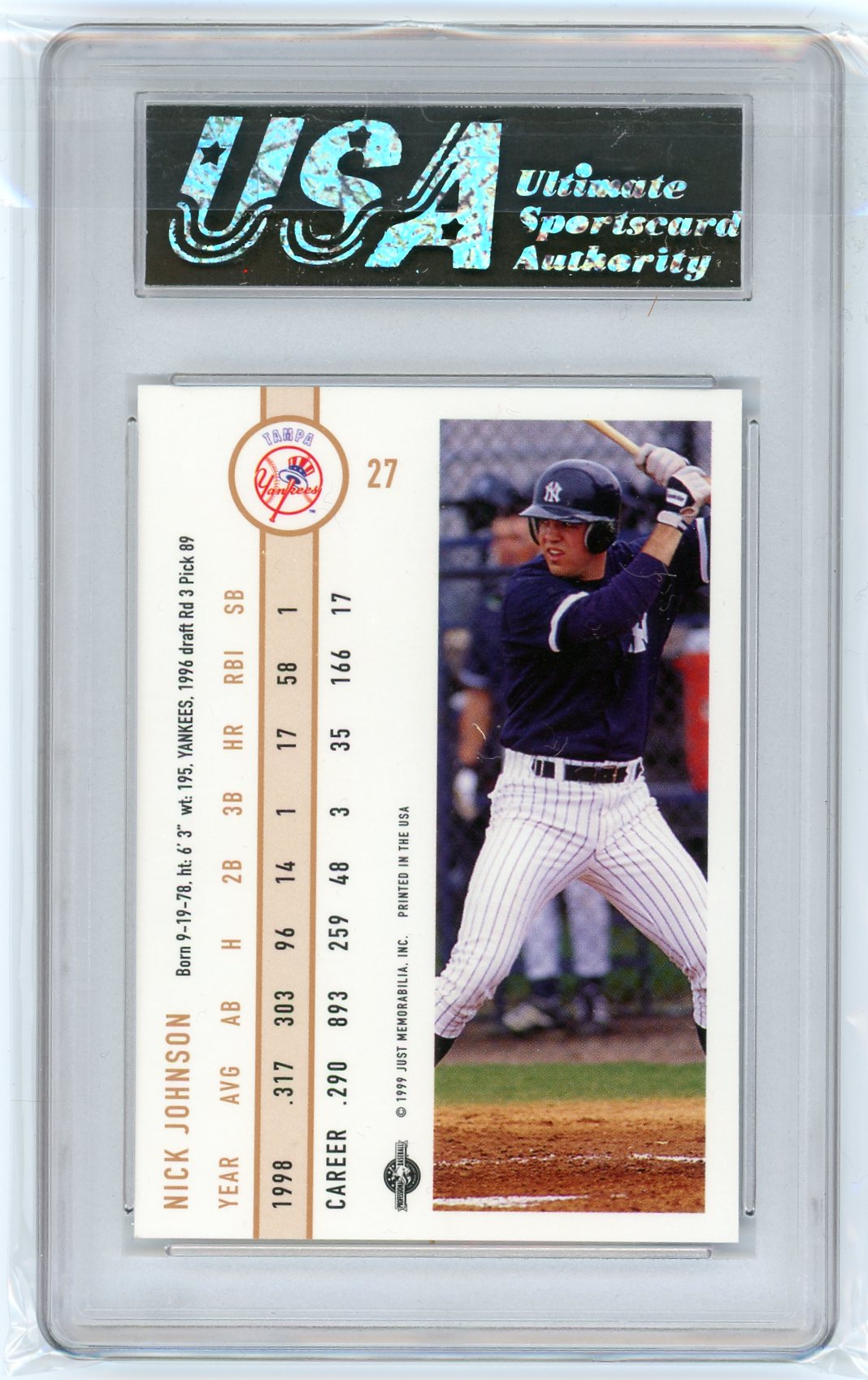 1999 Just #27 Nick Johnson Other 10-2