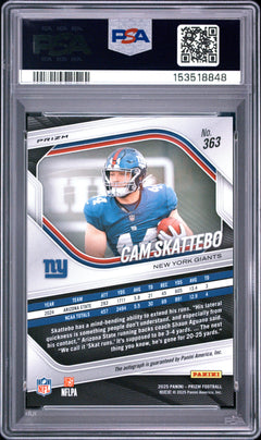 2025 Panini Prizm #363 Cam Skattebo Prizm Autographs Silver PSA 10-2