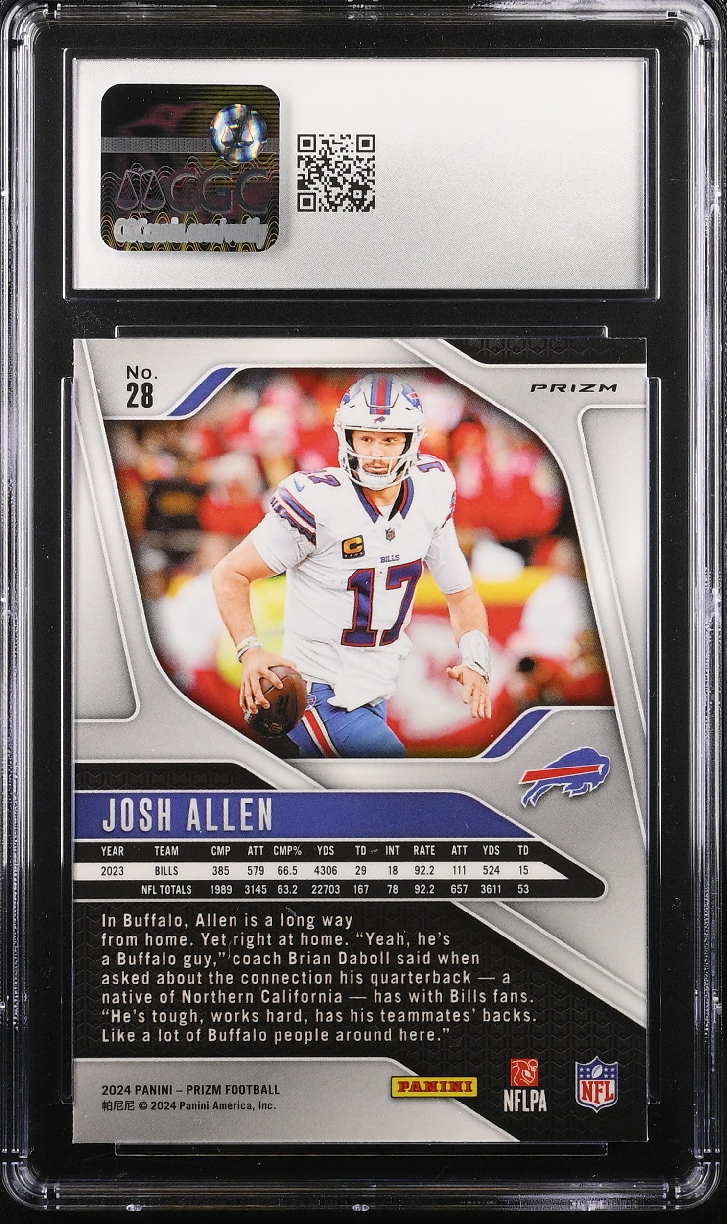 2024 Panini Prizm #28 Josh Allen Green Wave CGC 10-2