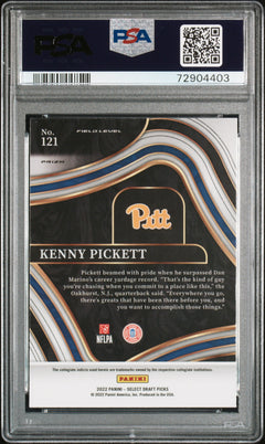 2022 Panini Select Draft Picks #121 Kenny Pickett Silver Prizm PSA 10-2