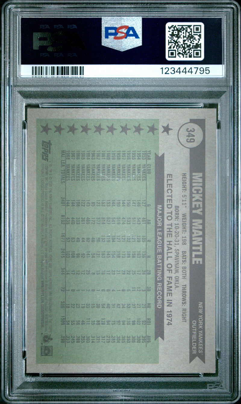 2025 Topps Heritage #349 Mickey Mantle Chrome PSA 10-2