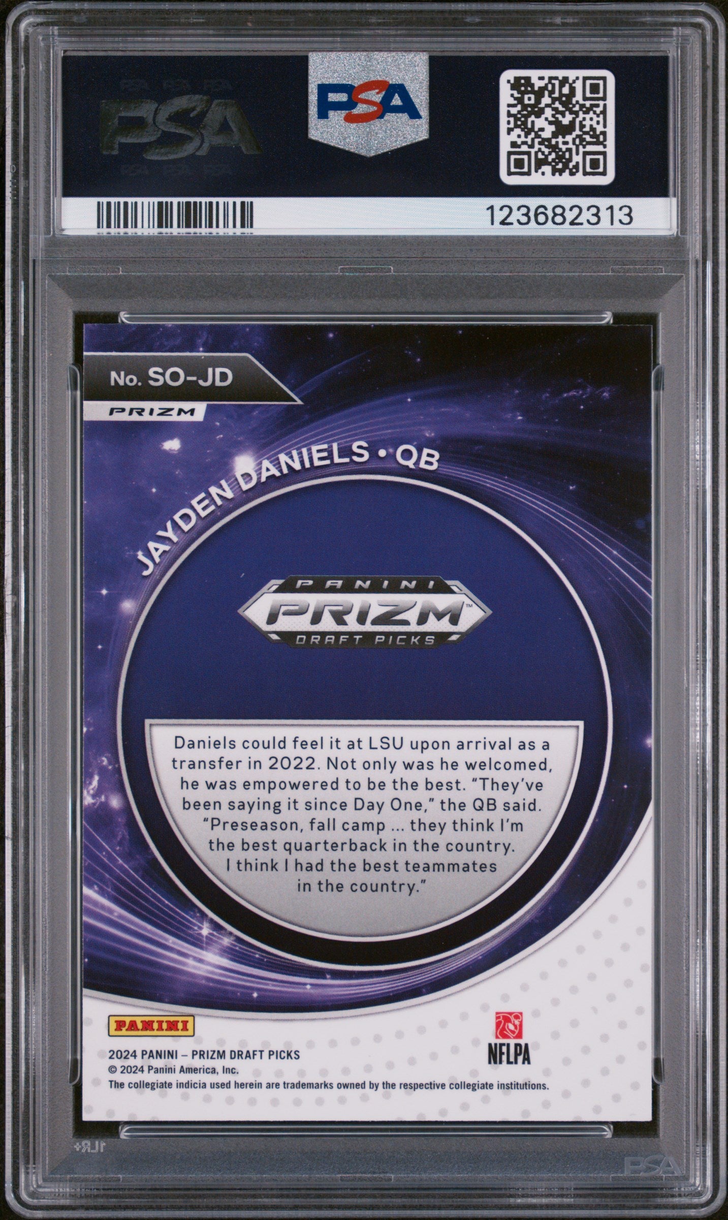 2024 Panini Prizm Student #SOJD Jayden Daniels Red Ice PSA 10-2