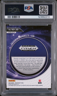 2024 Panini Prizm Student #SOJD Jayden Daniels Red Ice PSA 10-2