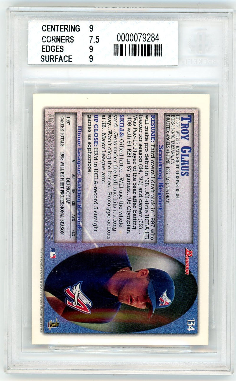 1998 Bowman #134 Troy Glaus BGS 8-2