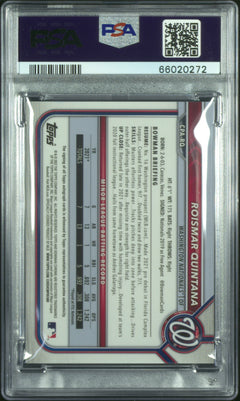 2022 Bowman #CPA-RQ Roismar Quintana Chrome Auto Gold Refractors PSA 9 #/50-2