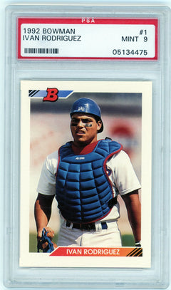 1992 Bowman #1 Ivan Rodriguez PSA 9-1