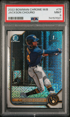 2022 Bowman #BCP-79 Jackson Chourio Chrome Prospects Mojo Refractors PSA 9-1