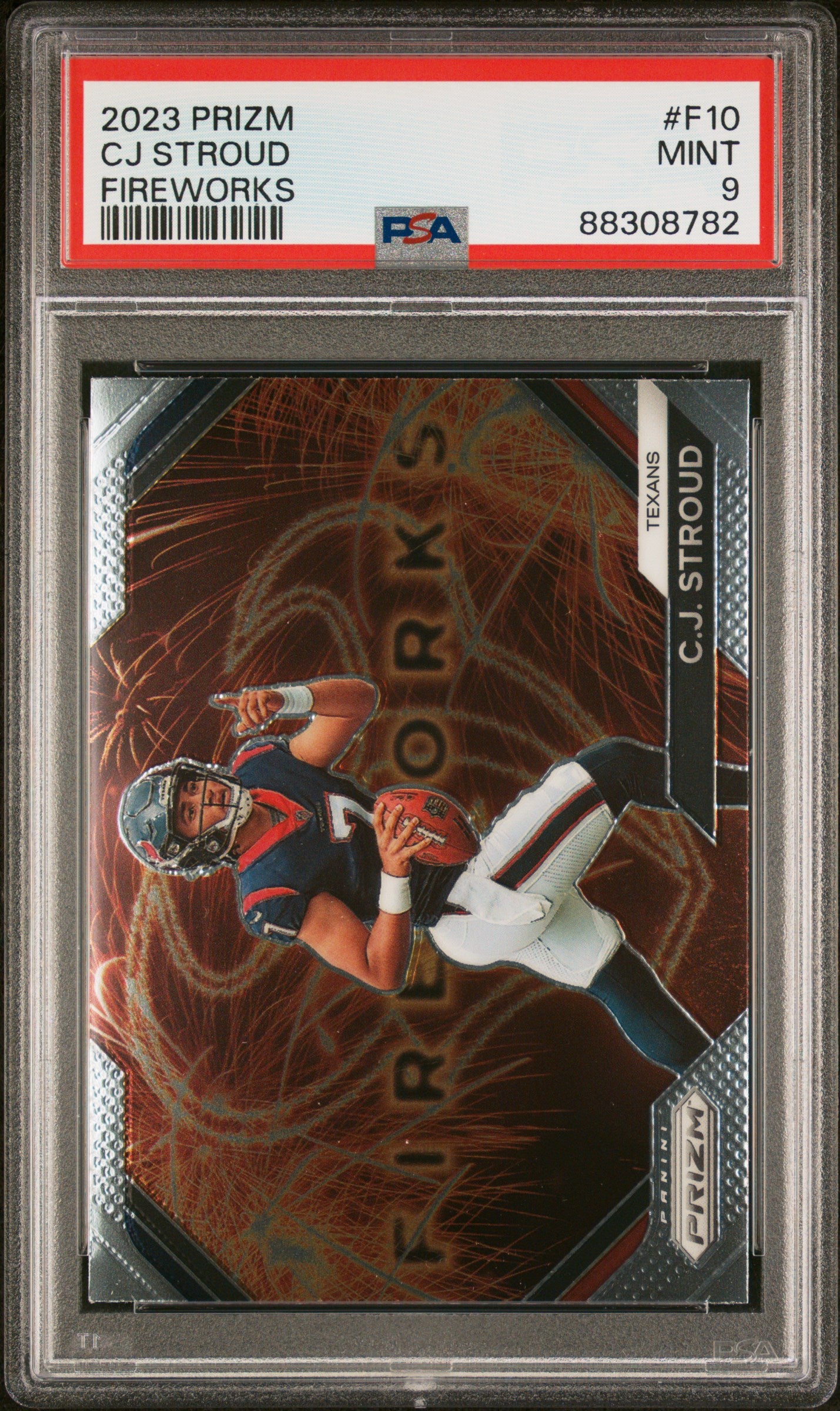 2023 Panini Prizm #F-10 C.J. Stroud Fireworks PSA 9