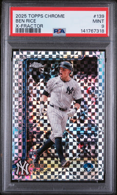 2025 Topps Chrome #139 Ben Rice X-Fractors PSA 9-1