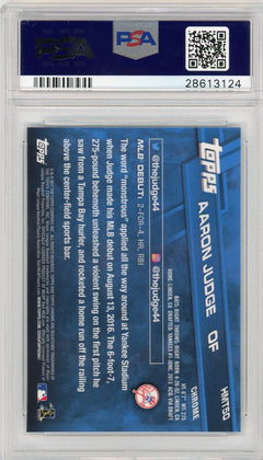 2017 Topps Chrome Update #HMT50 Aaron Judge PSA 10-2