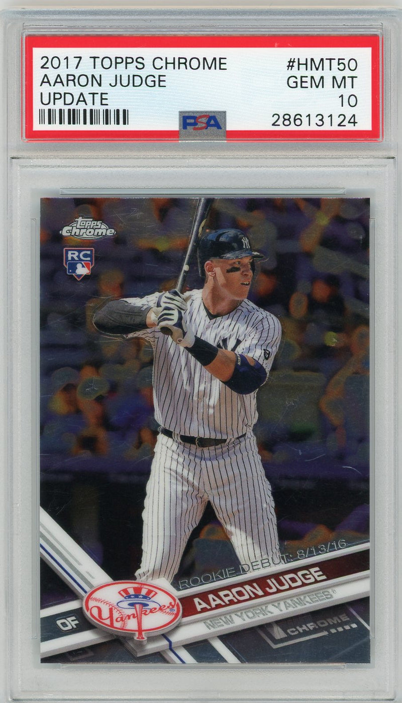 2017 Topps Chrome Update #HMT50 Aaron Judge PSA 10-1