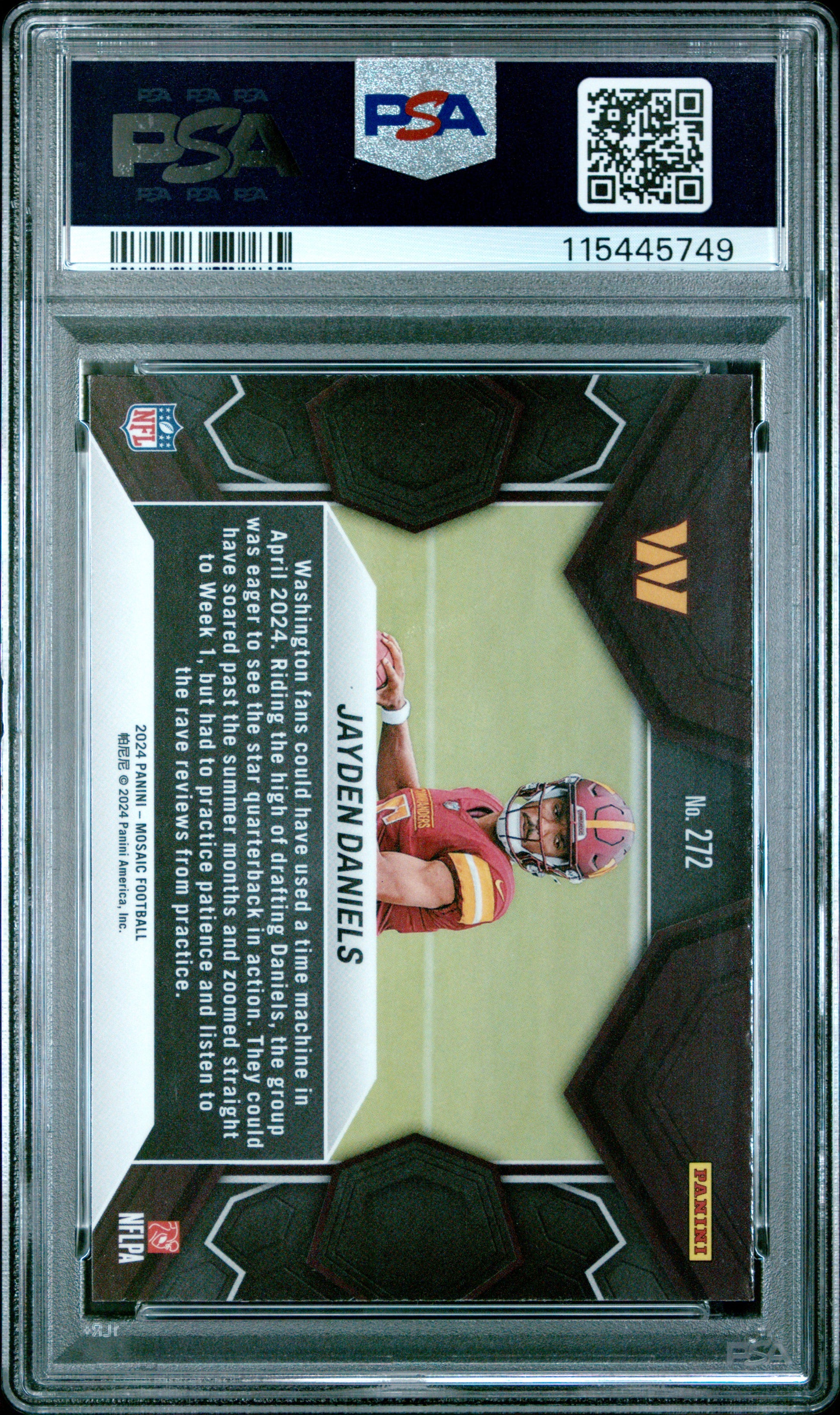 2024 Panini Mosaic #272 Jayden Daniels PSA 10-2