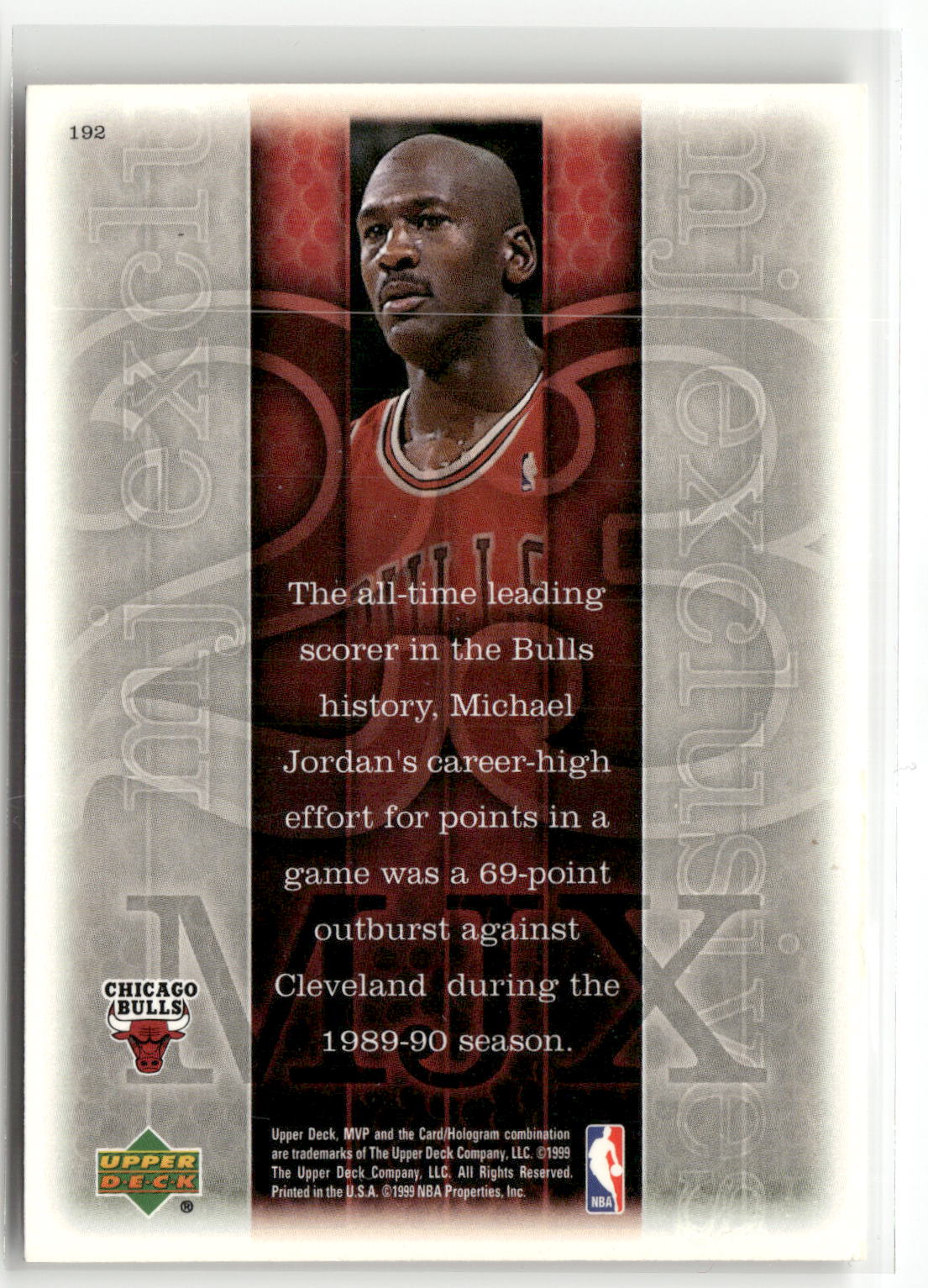1999-00 Upper Deck MVP #192 Michael Jordan-2