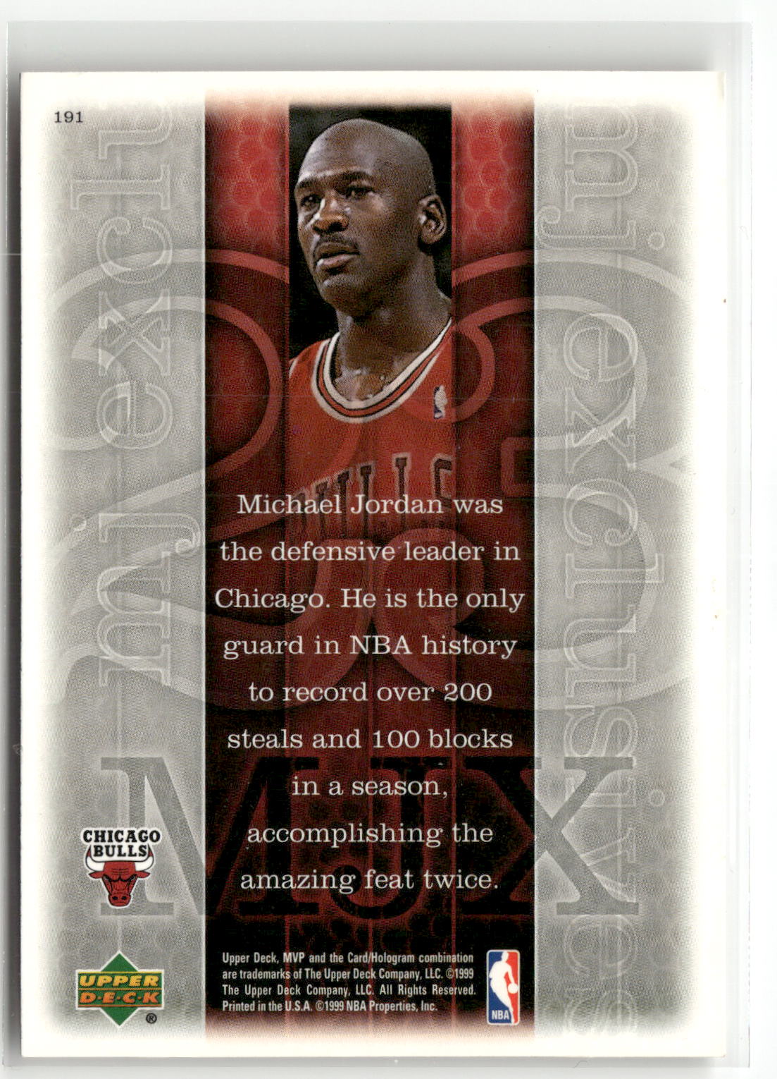 1999-00 Upper Deck MVP #191 Michael Jordan-2