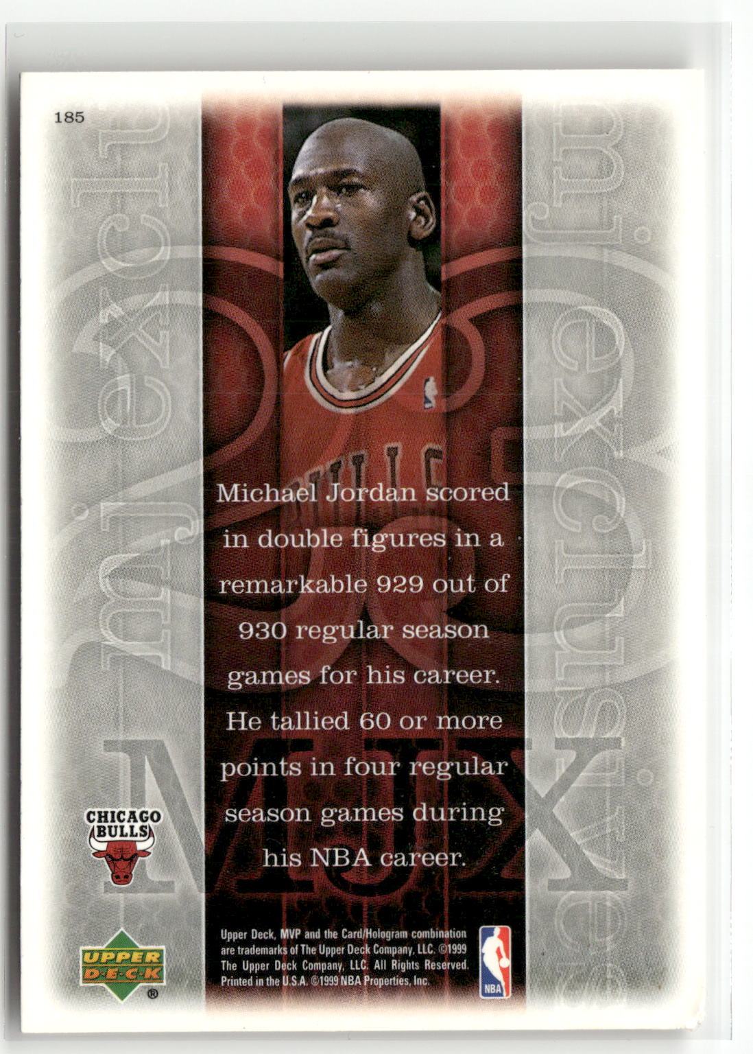 1999-00 Upper Deck MVP #185 Michael Jordan-2