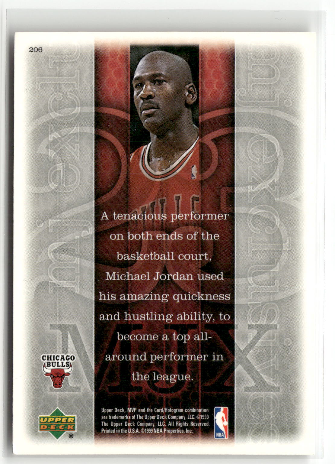 1999-00 Upper Deck MVP #206 Michael Jordan-2