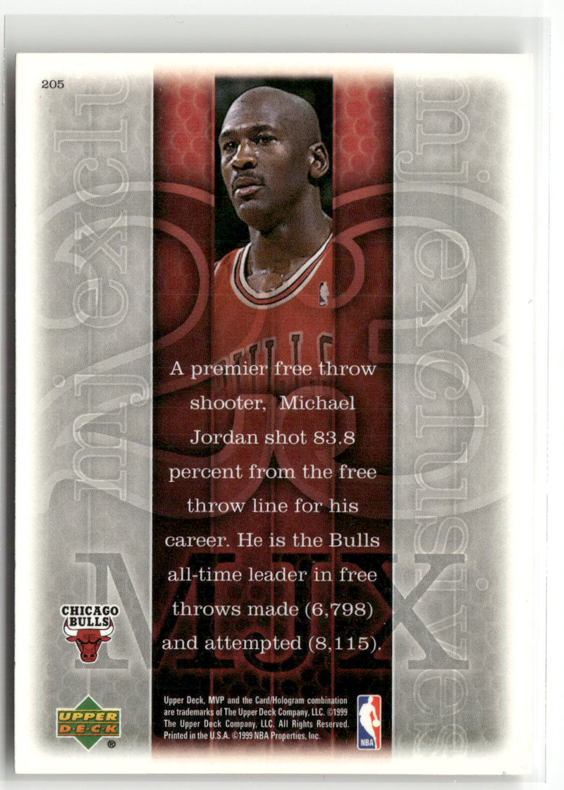 1999-00 Upper Deck MVP #205 Michael Jordan (EX, Check Scans)-2