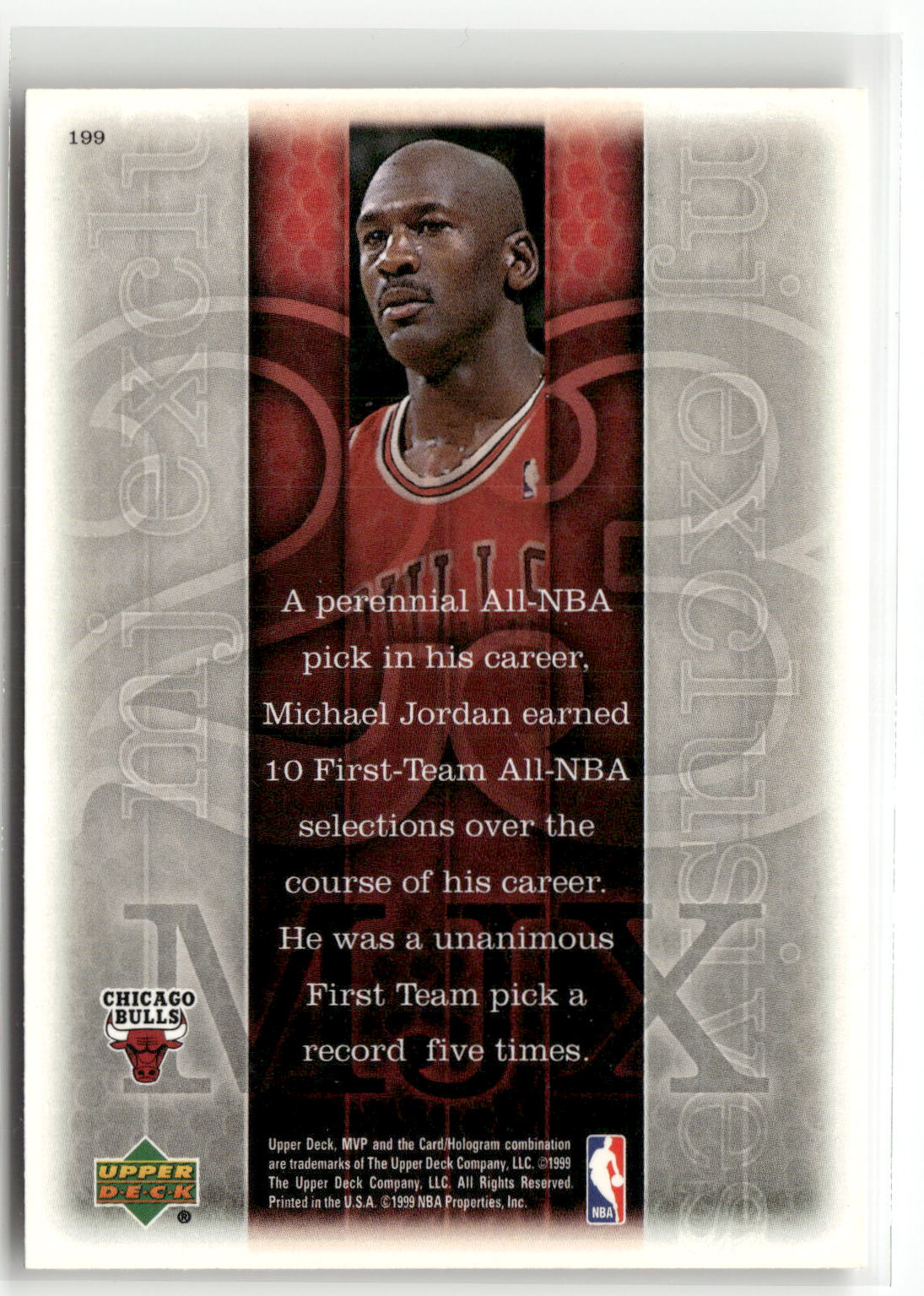 1999-00 Upper Deck MVP #199 Michael Jordan-2
