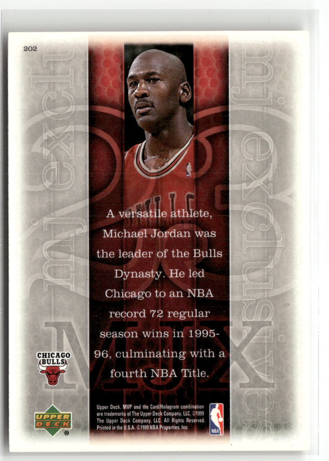 1999-00 Upper Deck MVP #202 Michael Jordan-2