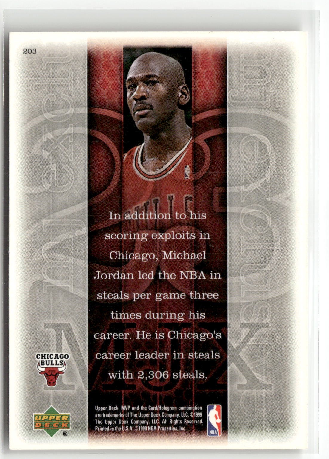1999-00 Upper Deck MVP #203 Michael Jordan-2