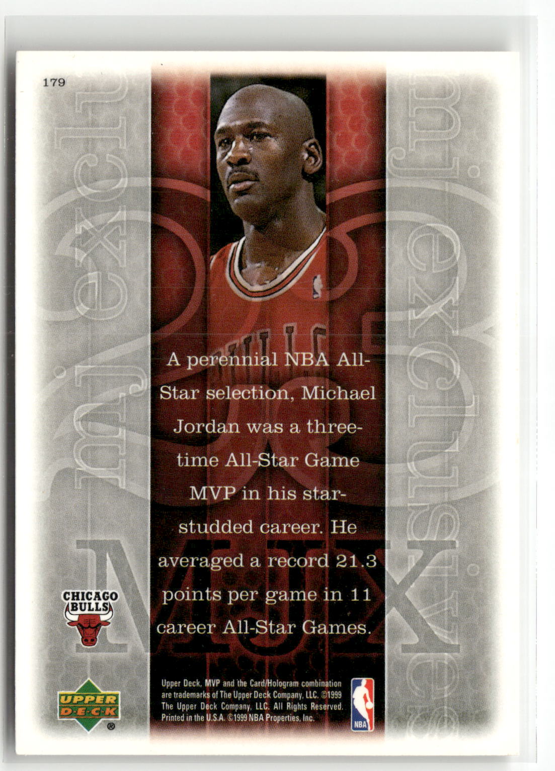 1999-00 Upper Deck MVP #179 Michael Jordan-2