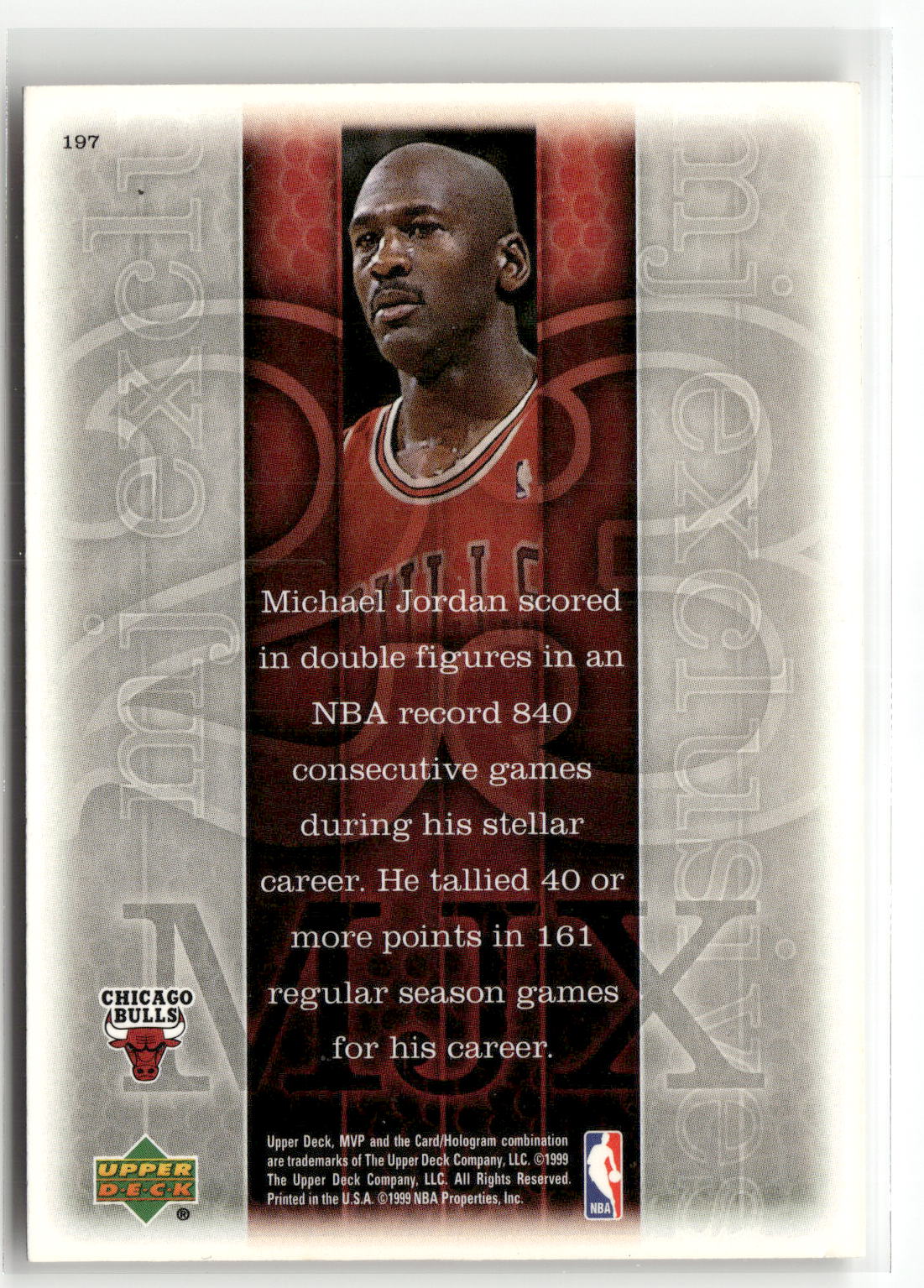 1999-00 Upper Deck MVP #197 Michael Jordan-2