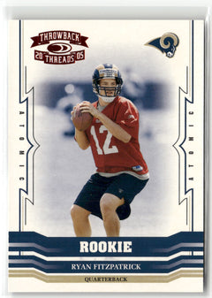 2005 Donruss Throwback Threads #199 Ryan Fitzpatrick Red #/10-1