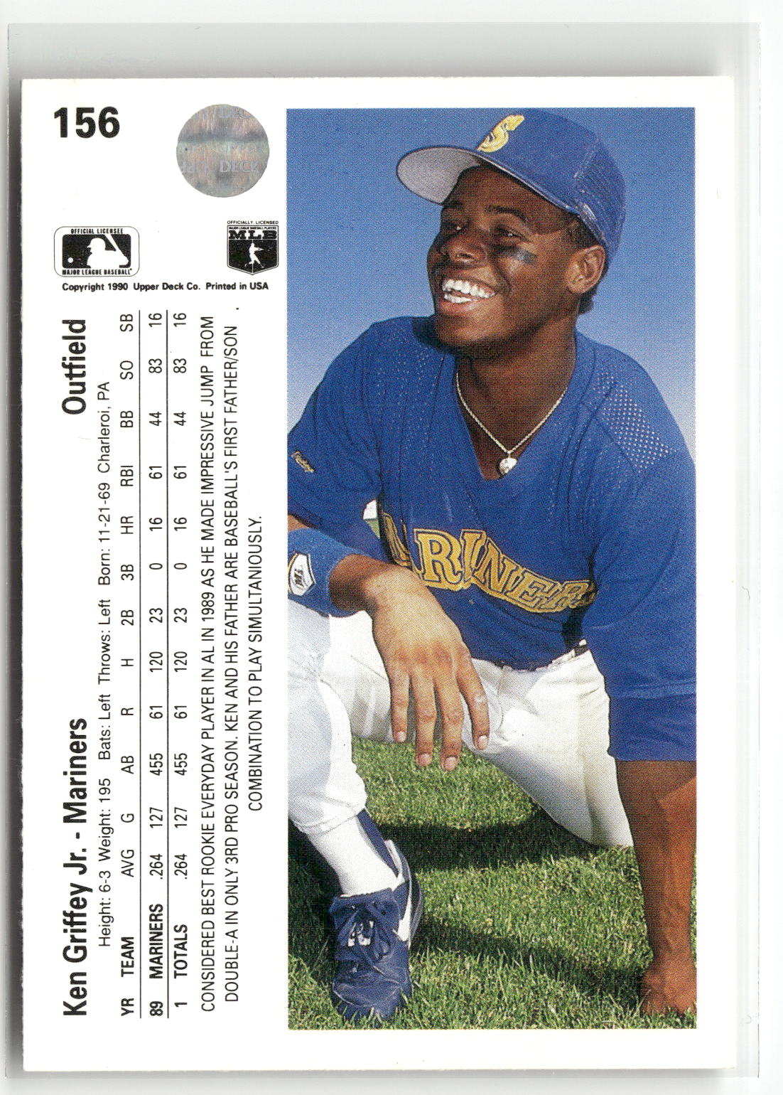 1990 Upper Deck #156b Ken Griffey Jr.-2