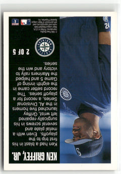 1996 Fleer #2 Ken Griffey Jr. Post-Season Glory-2