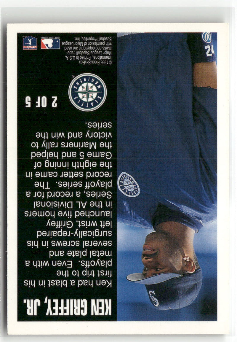 1996 Fleer #2 Ken Griffey Jr. Post-Season Glory-2