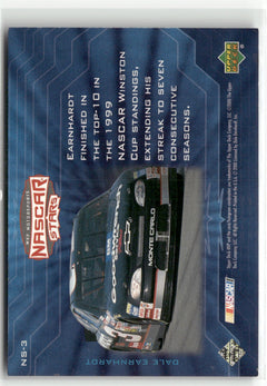 2000 Upper Deck MVP #NS-3 Dale Earnhardt NASCAR Stars-2