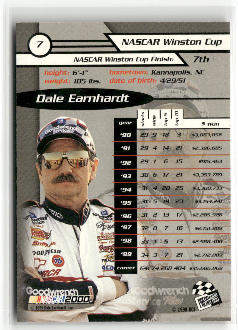 2000 Press Pass #7 Dale Earnhardt-2