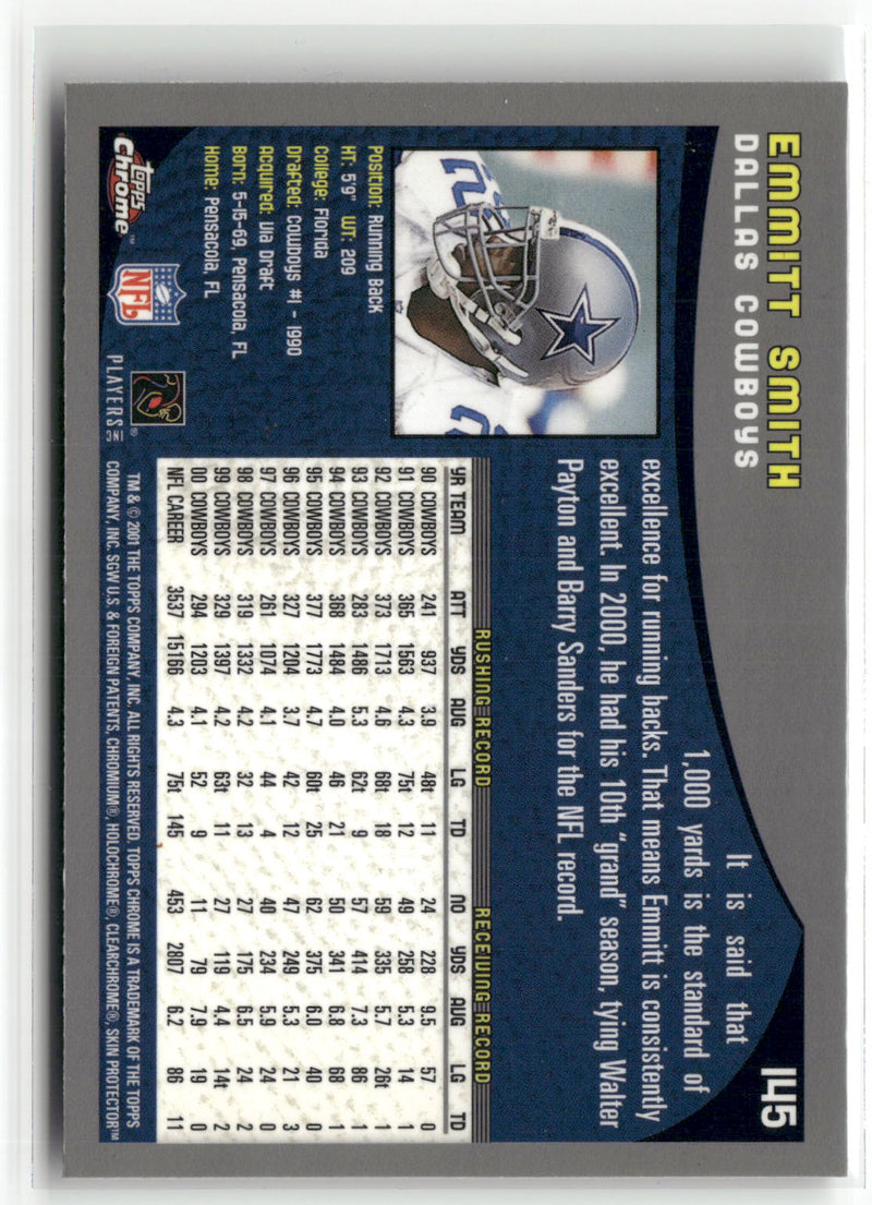 2001 Topps Chrome #145 Emmitt Smith-2