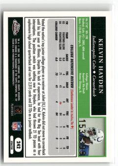 2005 Topps Chrome #242 Kelvin Hayden Gold Xfractors #/399-2