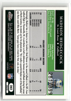 2005 Topps Chrome #262 Madison Hedgecock Gold Xfractors #/399-2