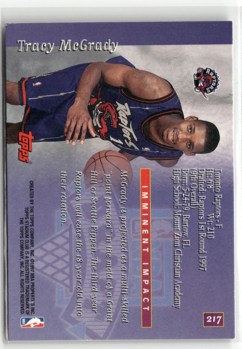 1997-98 Stadium Club #217 Tracy McGrady-2