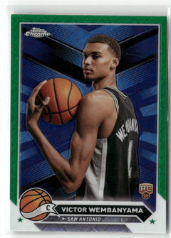 2023-24 Topps Chrome #1 Victor Wembanyama Green Logo Refractors-3