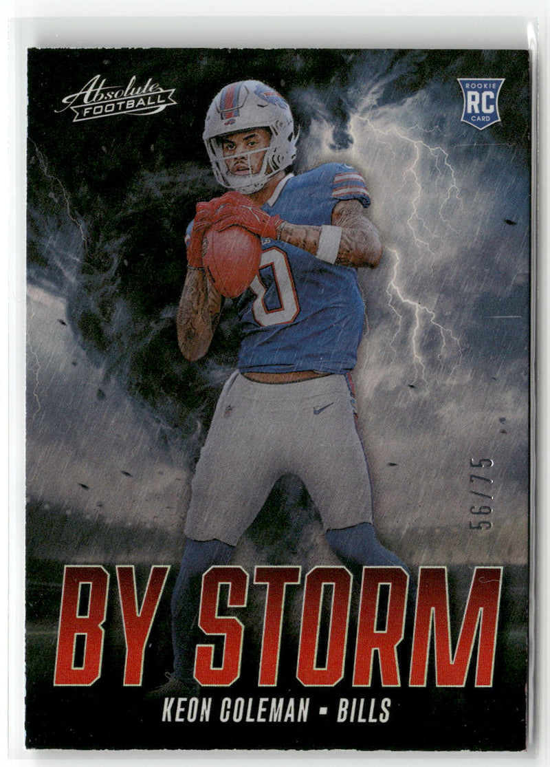 2024 Panini Absolute #BS-KCN Keon Coleman By Storm Orange Spectrum #/75-1