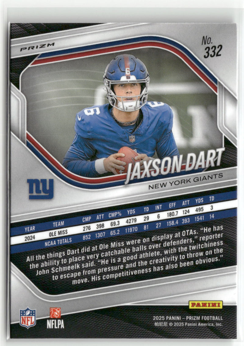 2025 Panini Prizm #332 Jaxson Dart No Huddle-2