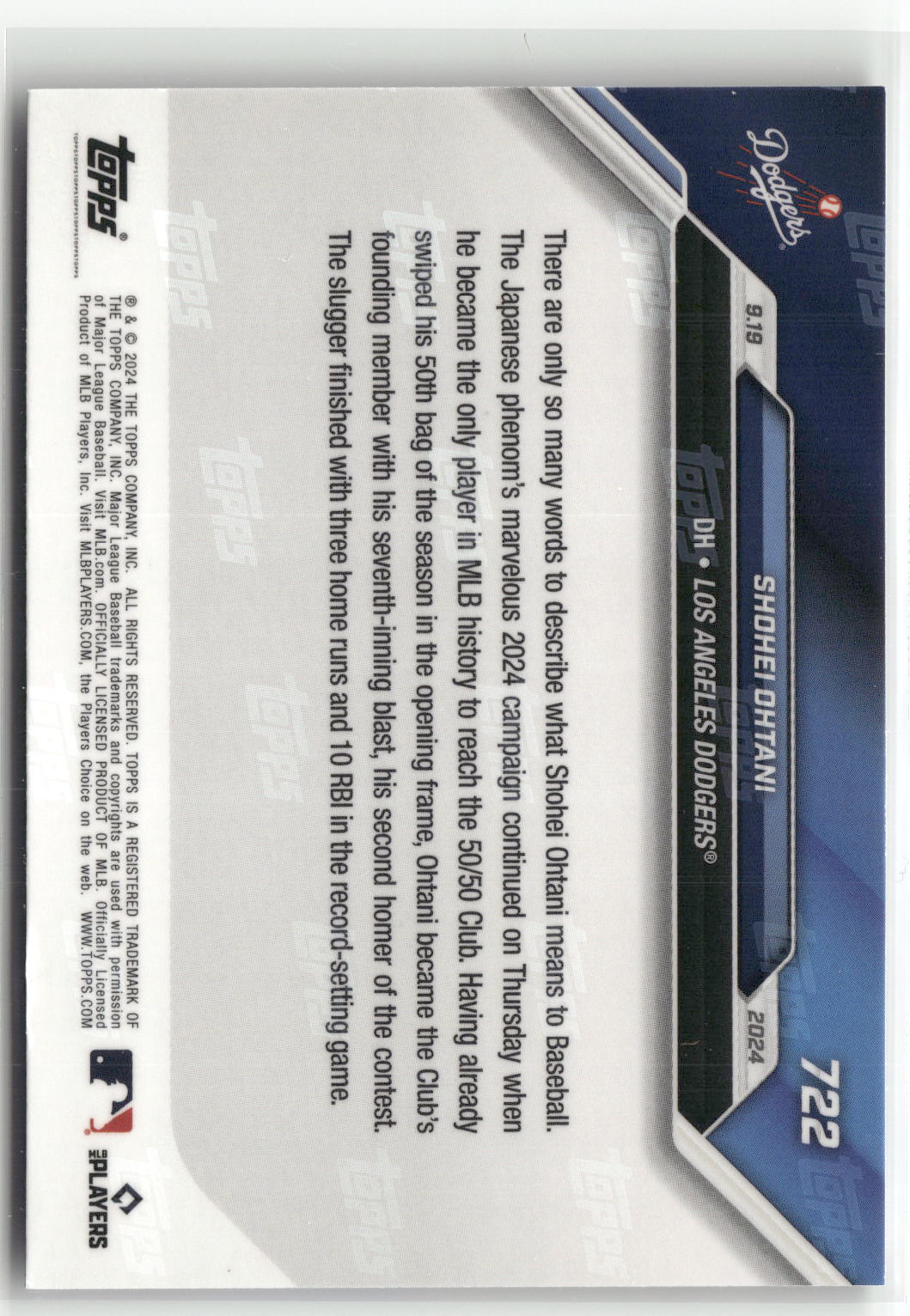 2024 Topps Now #722 Shohei Ohtani-2