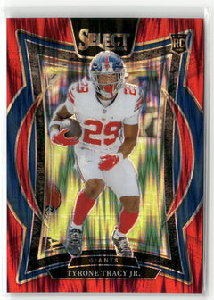 2024 Panini Select #61 Tyrone Tracy Jr. Red Prizm Shock #/249-1