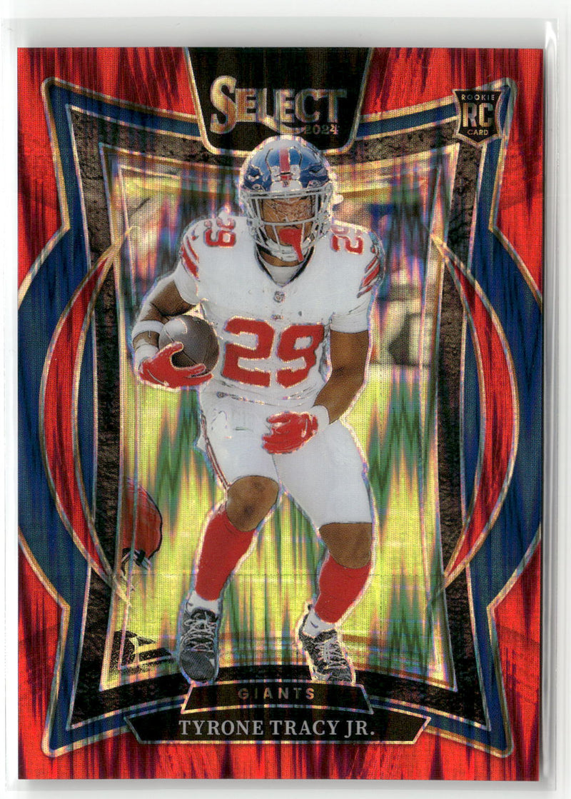 2024 Panini Select #61 Tyrone Tracy Jr. Red Prizm Shock #/249-1